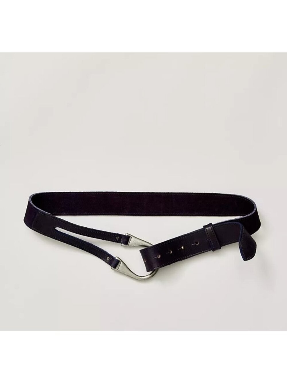 Free People Rising Sun Leather Hip Belt Black Boho Chic Western Goth Womens S M